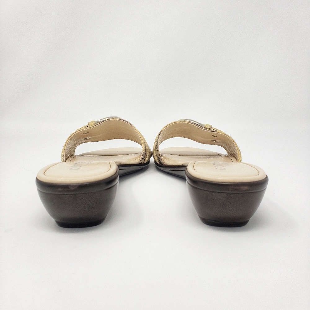 4/$25 Connie | Snakeskin Buckle Mule Wedges 6 - Picture 2 of 8